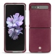 Samsung Galaxy Z Flip leather cover - Prune vintage ( Pantone 512C ) 
