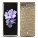 Samsung Galaxy Z Flip leather cover - Autruche desert