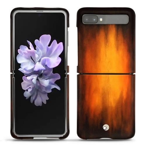 Samsung Galaxy Z Flip leather coversFauve Patine