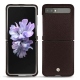 Samsung Galaxy Z Flip leather cover - Marron envoûtant