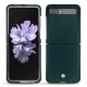 Samsung Galaxy Z Flip leather cover - Bleu Veggie