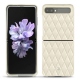 Lederschutzhülle Samsung Galaxy Z Flip - Blanc - Couture ( Bologna - White ) 