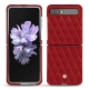 Samsung Galaxy Z Flip leather cover - Rouge - Couture ( Nappa - Pantone 199C ) 