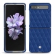 Coque cuir Samsung Galaxy Z Flip - Bleu océan - Couture ( Nappa - Pantone 293C ) 