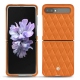 Coque cuir Samsung Galaxy Z Flip - Orange - Couture ( Nappa - Pantone 1495U ) 