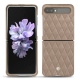 Custodia in pelle Samsung Galaxy Z Flip - Taupe vintage - Couture
