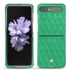 Samsung Galaxy Z Flip leather cover - Menthe vintage - Couture