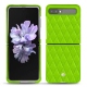 가죽 커버 Samsung Galaxy Z Flip - Vert fluo - Couture