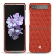Capa em pele Samsung Galaxy Z Flip - Arange clouquié - Couture