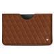 Samsung Galaxy Tab S6 Lite leather pouch - Marron - Couture ( Nappa - Pantone 1615C ) 