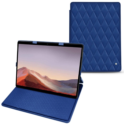 Funda de piel Microsoft Surface Pro XBleu océan - Couture ( Nappa - Pantone #15458a) 