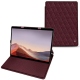 Microsoft Surface Pro X leather case - Lie de vin - Couture ( Pantone 5115C ) 