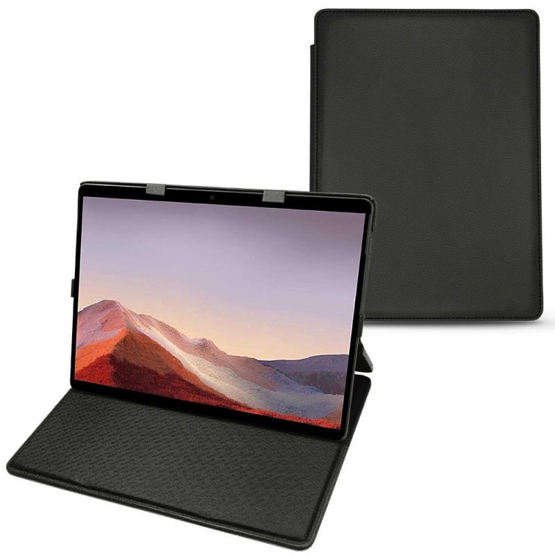 Housse cuir Microsoft Surface Pro X - Noir PU