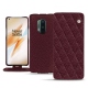 Funda de piel OnePlus 8 Pro - Lie de vin - Couture ( Pantone 5115C ) 