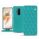 Housse cuir OnePlus 8 Pro - Bleu fluo - Couture