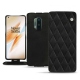Housse cuir OnePlus 8 Pro - Negre poudro - Couture