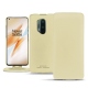 Housse cuir OnePlus 8 Pro - Beige PU