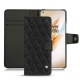 Capa em pele OnePlus 8 Pro - Ebène - Couture ( Sleek P C12 - Black ) 