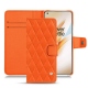 Housse cuir OnePlus 8 Pro - Orange fluo - Couture
