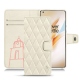 硬质真皮保护套 OnePlus 8 Pro - Blanc escumo - Couture