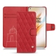 Housse cuir OnePlus 8 Pro - Rouge troupelenc - Couture