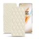レザーケース OnePlus 8 Pro - Blanc - Couture ( Bologna - White ) 