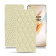 Housse cuir OnePlus 8 Pro - Ivoire - Couture ( Sleek P C12 - White ) 
