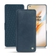 Custodia in pelle OnePlus 8 Pro - Jean vintage ( Roughtcut - Pantone 285U  ) 