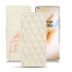 Housse cuir OnePlus 8 Pro - Blanc escumo - Couture