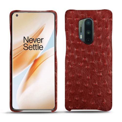 Lederschalen für Ihren OnePlus 8 ProAutruche ciliegia ( Pantone #a4343a ) 