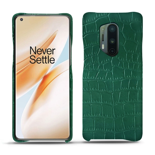 Conchas de couro para o seu OnePlus 8 ProCrocodile pino ( Pantone #173F35 ) 