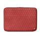 Leather sleeve for 13' laptop - Griffe 2 - Cerise vintage - Couture