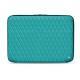 Leather sleeve for 13' laptop - Griffe 2 - Bleu fluo - Couture