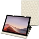 Housse cuir Microsoft Surface Pro 7 - Blanc - Couture ( Bologna - White ) 