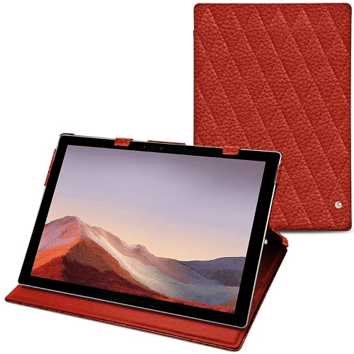 Capa em pele Microsoft Surface Pro 7Papaye - Couture ( Pantone #b54317 ) 