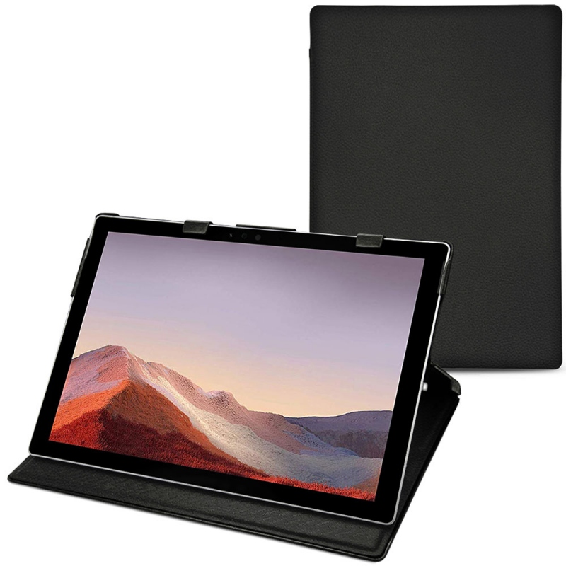 Housse cuir Microsoft Surface Pro 7 - Noir PU