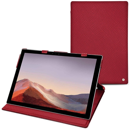 Capa em pele Microsoft Surface Pro 7Rouge passion ( Pantone #a6192e ) 
