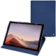 Microsoft Surface Pro 7 leather case - Bleu frisson