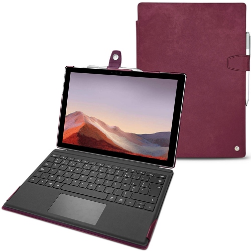 가죽 커버 Microsoft Surface Pro 7Prune vintage ( Pantone #612434 ) 