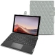 Capa em pele Microsoft Surface Pro 7 - Gris - Couture ( Nappa - Pantone W428C ) 