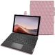 Microsoft Surface Pro 7 leather case - Rose - Couture ( Nappa - Pantone 2365C ) 