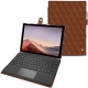 Funda de piel Microsoft Surface Pro 7 - Marron - Couture ( Nappa - Pantone 1615C ) 