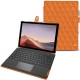 Custodia in pelle Microsoft Surface Pro 7 - Orange - Couture ( Nappa - Pantone 1495U ) 