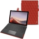Housse cuir Microsoft Surface Pro 7 - Papaye - Couture ( Pantone 180C ) 
