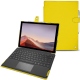 Microsoft Surface Pro 7 leather case - Jaune fluo