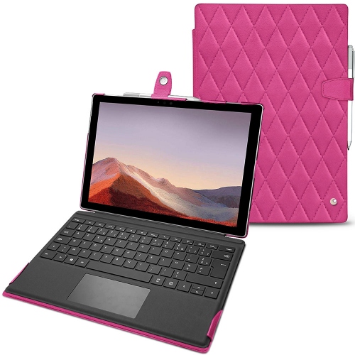 レザーケース Microsoft Surface Pro 7Rose BB - Couture ( Pantone #DB599F )