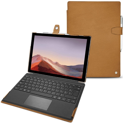 Microsoft Surface Pro 7 leather caseCastan esparciate ( Pantone #824F2A )