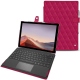 Microsoft Surface Pro 7 leather case - Rose fluo - Couture
