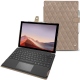 Microsoft Surface Pro 7 leather case - Taupe vintage - Couture