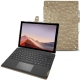 Microsoft Surface Pro 7 leather case - Autruche desert